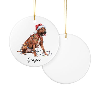 Rhodesian Ridgeback Ornament, Custom Dog Lover Holiday Gift