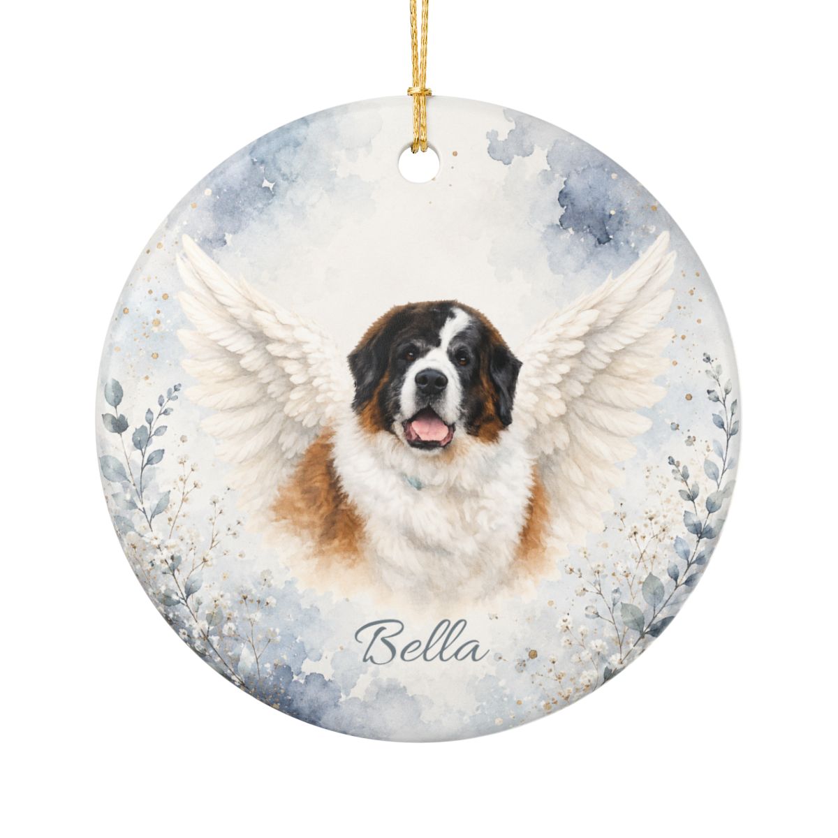 Personalized Pet Memorial Ornament, Custom Rainbow Bridge Photo Keepsake Gift