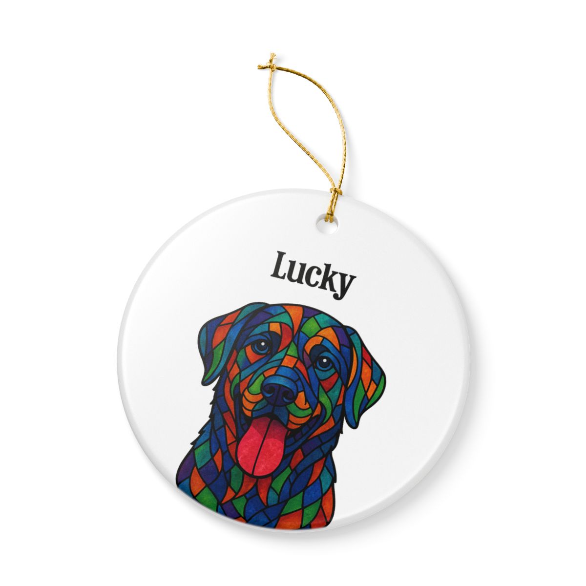 Personalized Geometric Pet Ornament