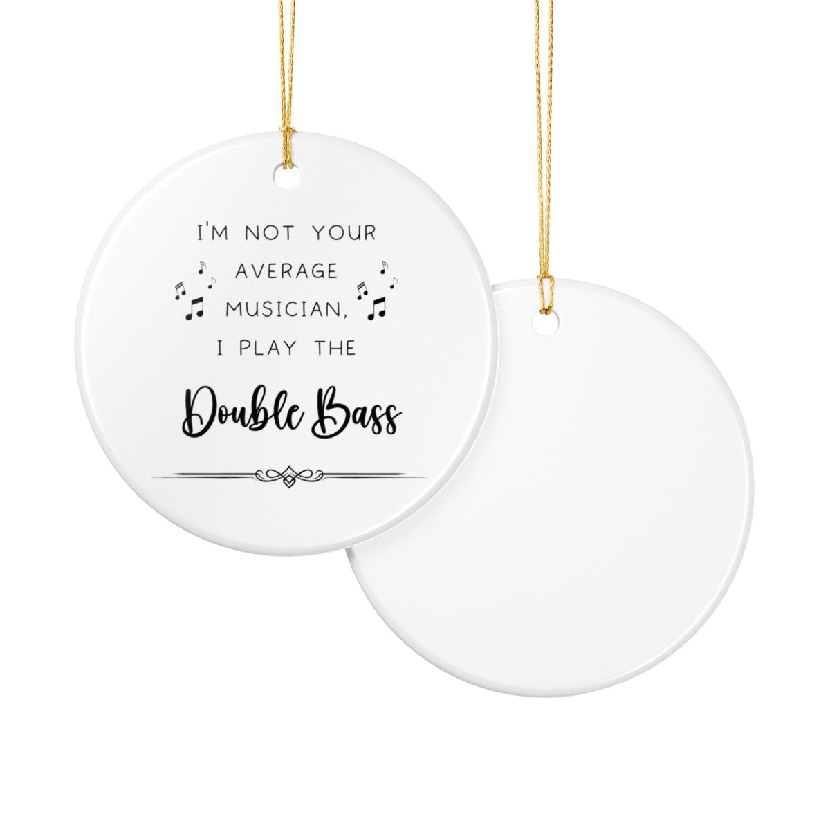 Funny Double Bass Ornament Musician Christmas Gift Orchestra Bass Player Decor