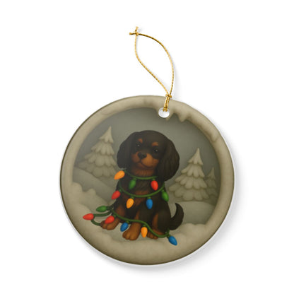Personalized Black and Tan Cavalier King Charles Spaniel Christmas 3D Clay-Style Dog Keepsake