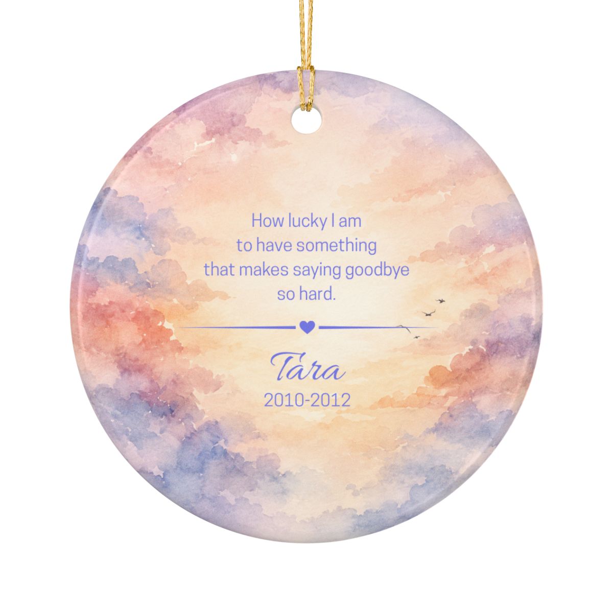 Personalized Pet Memorial Ornament, Custom Sunset Dog Photo Rainbow Bridge Keepsake