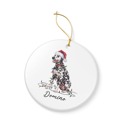 Dalmatian Christmas Ornament, Personalized Dog Ornament