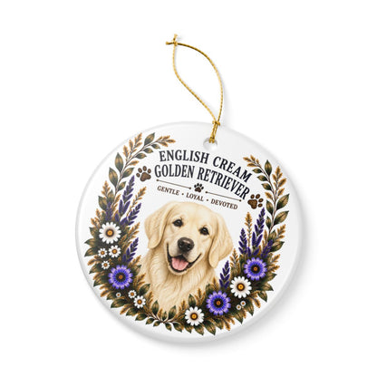 English Cream Golden Retriever Ornament, Golden Retriever Lover Gift, Dog Mom Breed Keepsake