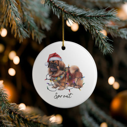 Pekingese Ornament, Personalized Dog Keepsake
