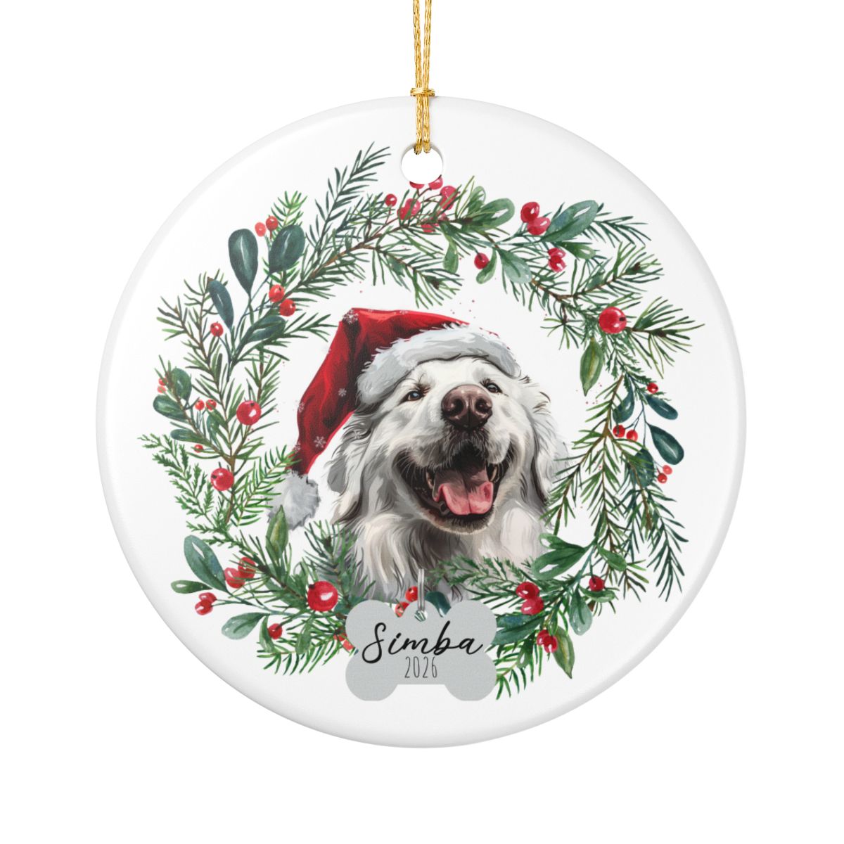 Personalized Kuvasz Christmas Ornament