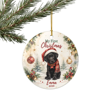 Personalized Puppy First Christmas Ornament, Custom Dog Keepsake Gift