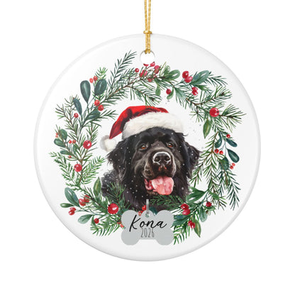Personalized Newfoundland Christmas Ornament