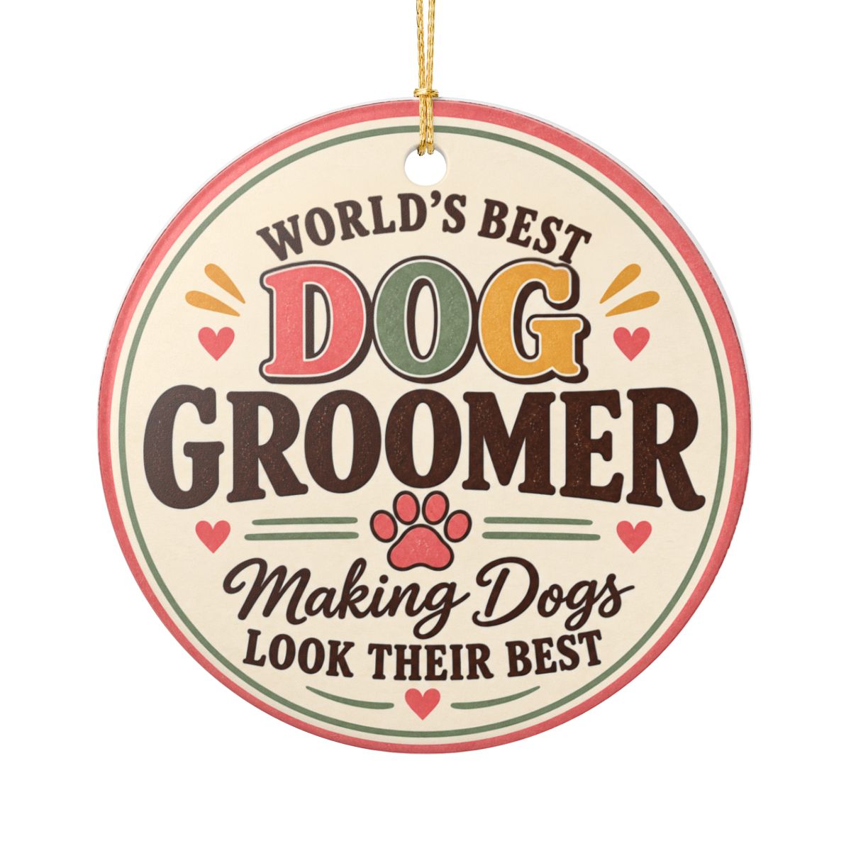 Personalized Dog Groomer Ornament