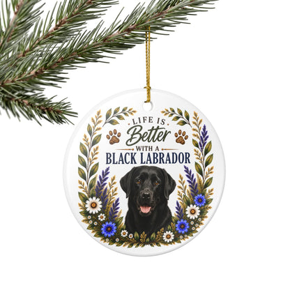 Black Lab Ornament, Labrador Retriever Gift, Black Lab Mom Gift, Dog Lover Keepsake