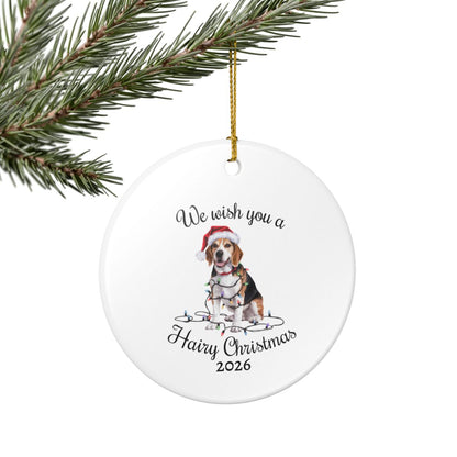 Christmas Beagle Ornament, Beagle Mom, Christmas Lights Dog Keepsake, Christmas Dog, Gift For Dog Lover, Beagle