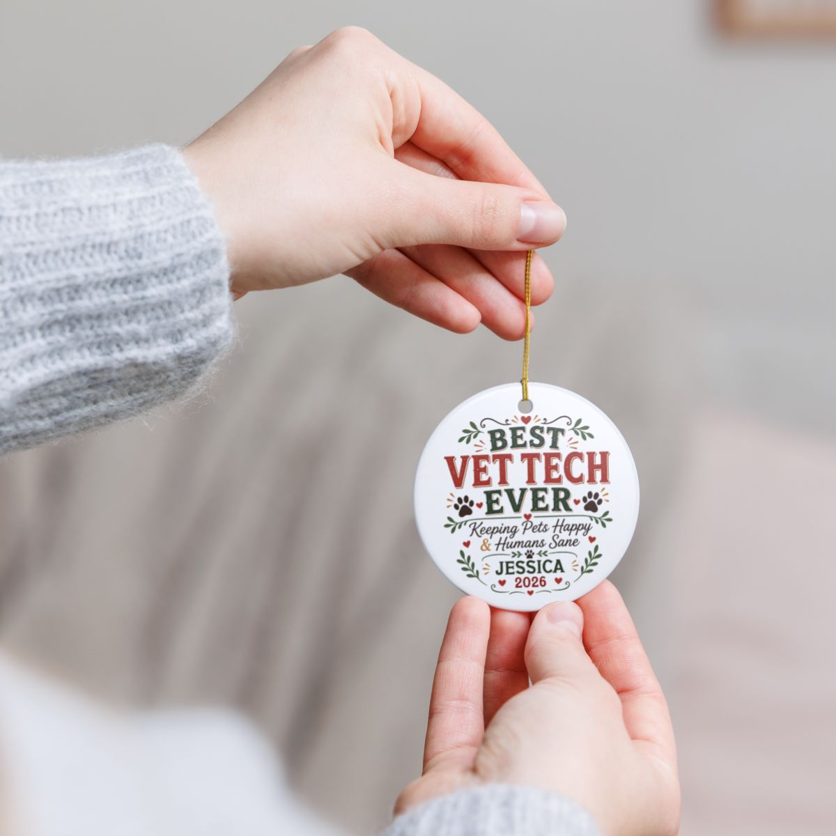 Personalized Best Vet Tech Ever Ornament
