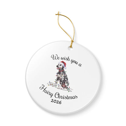 Christmas Dalmatian Ornament, Christmas Lights Dog Keepsake