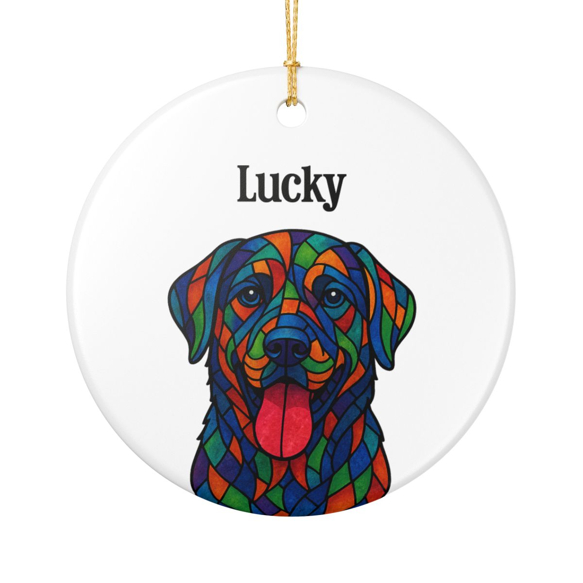 Personalized Geometric Pet Ornament