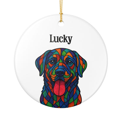 Personalized Geometric Pet Ornament