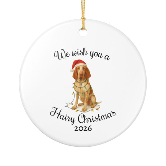 Bracco Italiano Ornament, Personalized Christmas Dog Keepsake, Holiday Pet Lover Gift, Ceramic Holiday Decoration, Custom Date