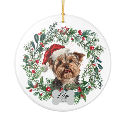 Personalized Yorkshire Terrier Christmas Ornament