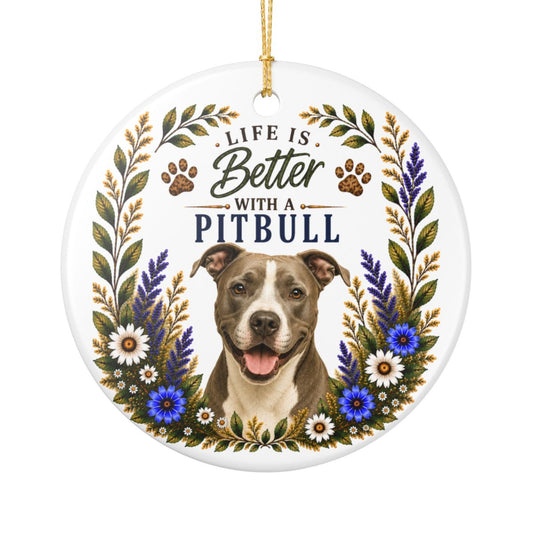 Pit Bull Ornament, Pitbull Lover Gift, Pit Bull Mom Gift, Dog Lover Keepsake