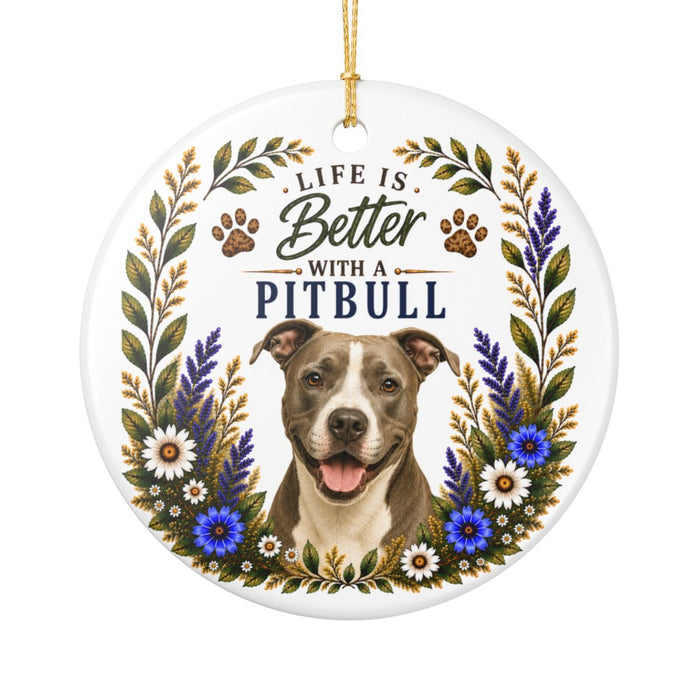 Pit Bull Ornament, Pitbull Lover Gift, Pit Bull Mom Gift, Dog Lover Keepsake