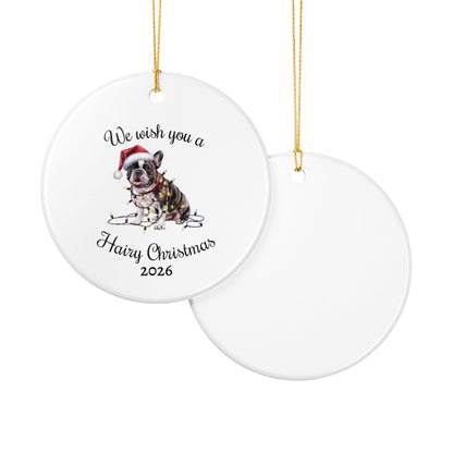 Christmas French Bulldog Ornament, Christmas Lights Dog Keepsake
