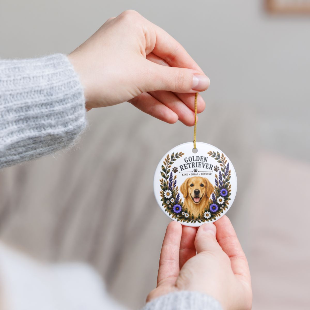 Golden Retriever Ornament, Golden Retriever Lover Gift, Golden Mom Gift, Dog Breed Keepsake