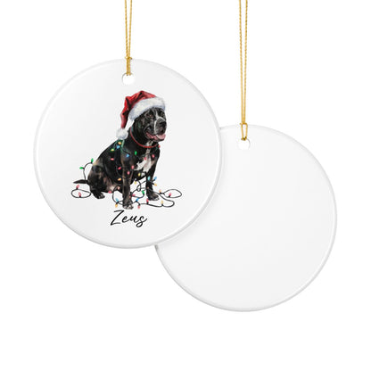 Personalized Cane Corso Christmas Ornament, Festive Dog Keepsake, Ceramic Tree Decoration