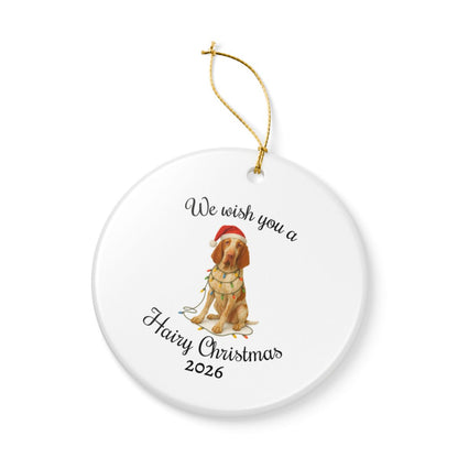 Bracco Italiano Ornament, Personalized Christmas Dog Keepsake, Holiday Pet Lover Gift, Ceramic Holiday Decoration, Custom Date
