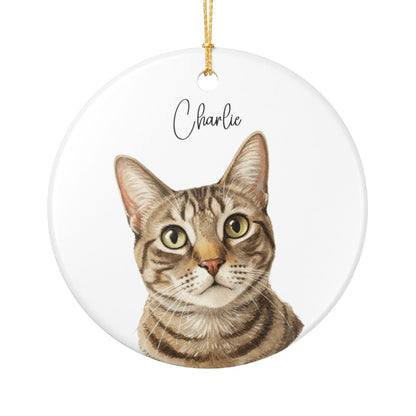 Custom Watercolor Pet Memorial Ornament with Name
