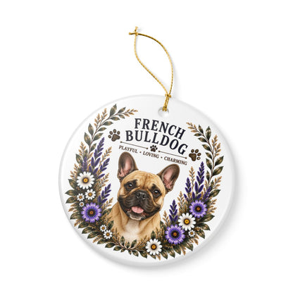 French Bulldog Ornament, Frenchie Lover Gift, French Bulldog Mom Gift, Dog Breed Keepsake
