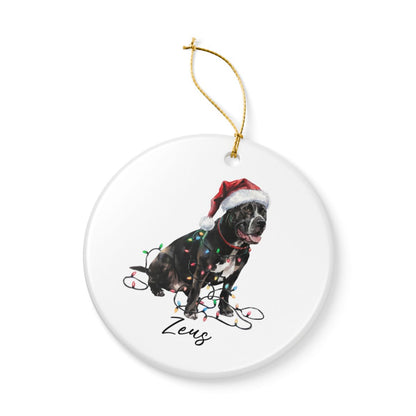 Personalized Cane Corso Christmas Ornament, Festive Dog Keepsake, Ceramic Tree Decoration