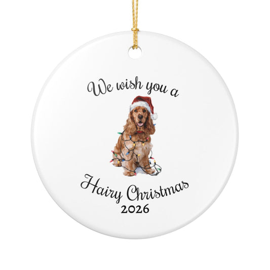 Cocker Spaniel Ornament, Personalized Christmas Keepsake