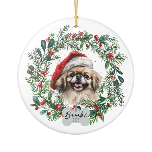 Personalized Pekingese Christmas Ornament