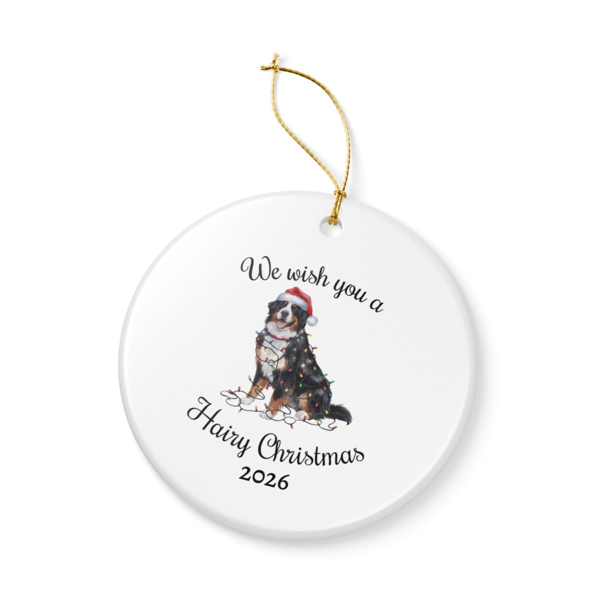 Christmas Bernese Mountain Dog Ornament, Christmas Lights Dog Keepsake, Christmas Dog, Bernese Mountain Dog Mom, Gift For Dog Lover