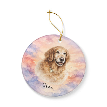 Personalized Pet Memorial Ornament, Custom Photo Rainbow Bridge Christmas Keepsake