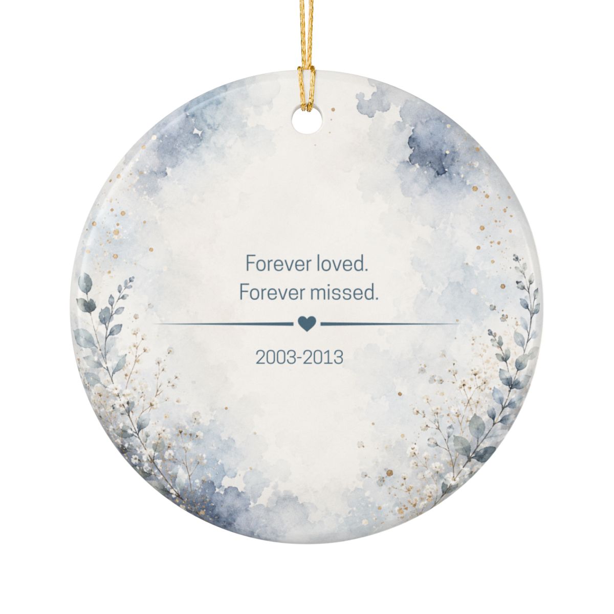 Personalized Forever Loved Pet Memorial Ornament