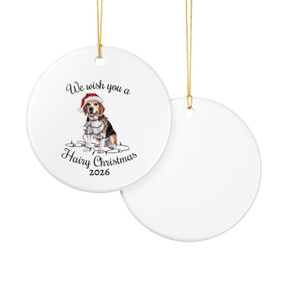 Christmas Beagle Ornament, Beagle Mom, Christmas Lights Dog Keepsake, Christmas Dog, Gift For Dog Lover, Beagle