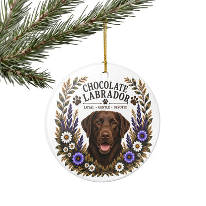 Chocolate Lab Loyal • Gentle • Devoted Ornament