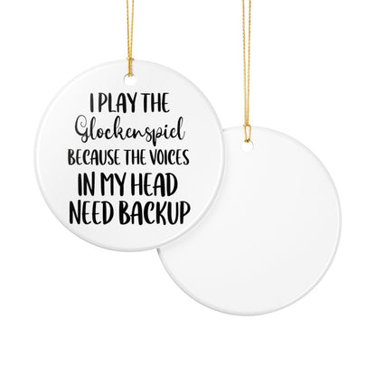 Glockenspiel Ornament, Ceramic Musician Gift