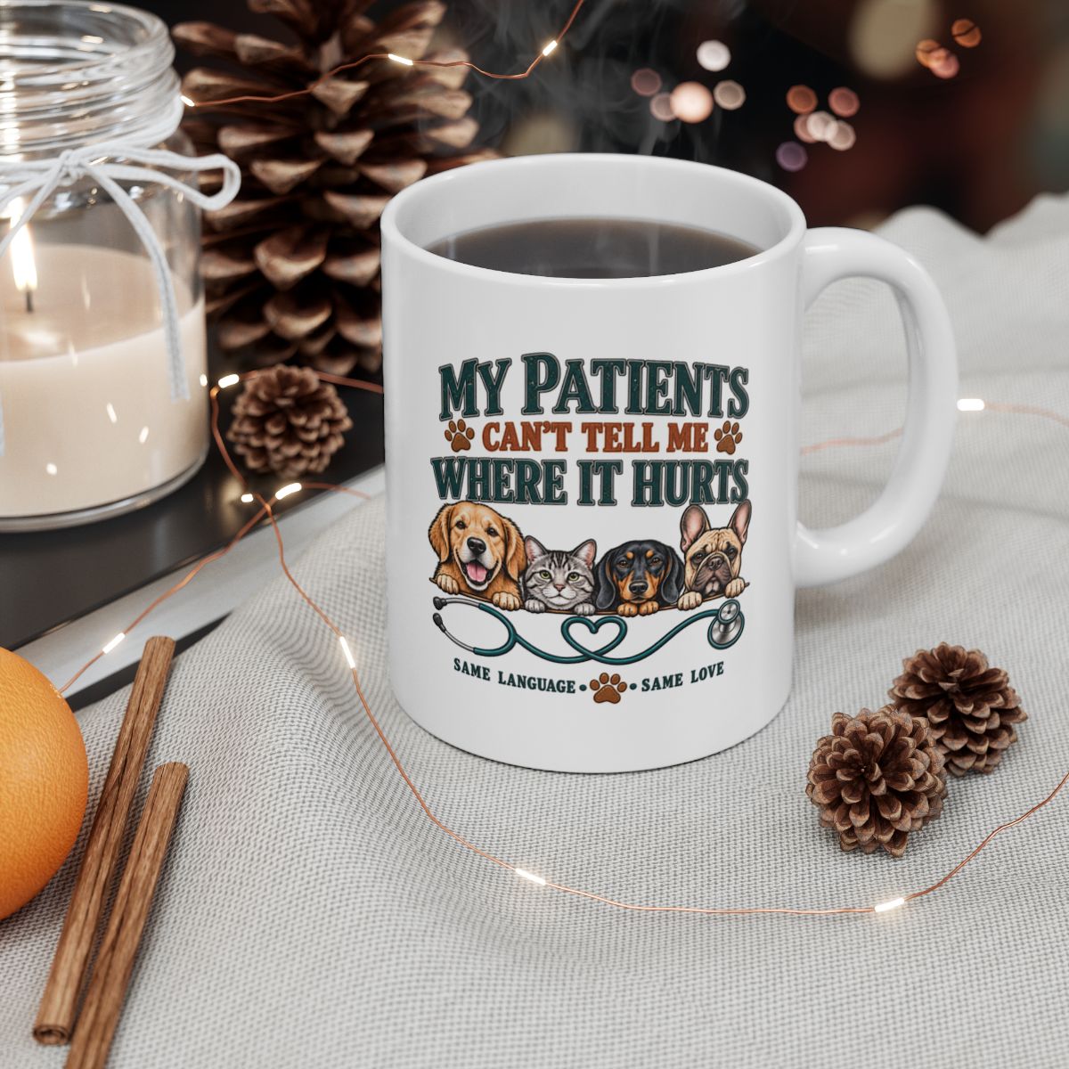 Personalized Veterinarian Mug, Vet Doctor Gift, Custom Veterinary Medicine Coffee Cup