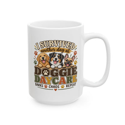 Dog Daycare Worker Gift Mug, Funny Doggie Daycare Coffee Cup, Kennel Staff Gift
