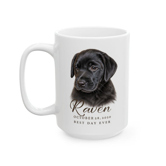 Personalized Gotcha Day Mug, Custom Dog Portrait, Adoption Anniversary Gift, Dog Mom Keepsake