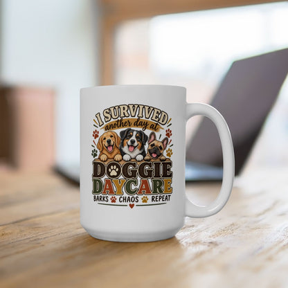 Dog Daycare Worker Gift Mug, Funny Doggie Daycare Coffee Cup, Kennel Staff Gift