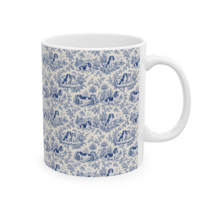Cavalier King Charles Spaniel French Blue Toile Mug