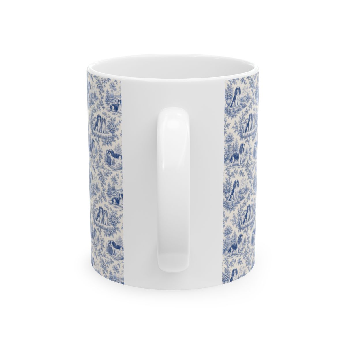 Cavalier King Charles Spaniel French Blue Toile Mug