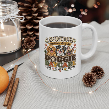 Dog Daycare Worker Gift Mug, Funny Doggie Daycare Coffee Cup, Kennel Staff Gift