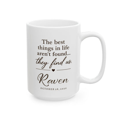 Personalized Gotcha Day Mug, Custom Dog Portrait, Adoption Anniversary Gift, Dog Mom Keepsake