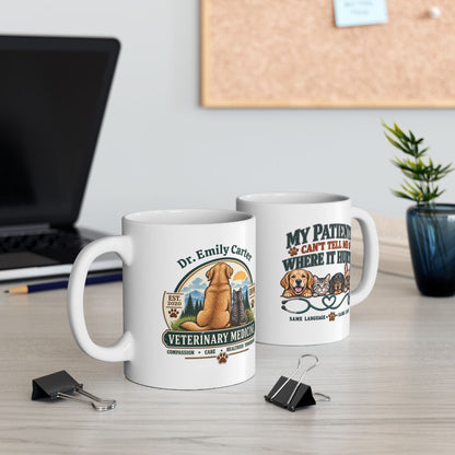 Personalized Veterinarian Mug, Vet Doctor Gift, Custom Veterinary Medicine Coffee Cup
