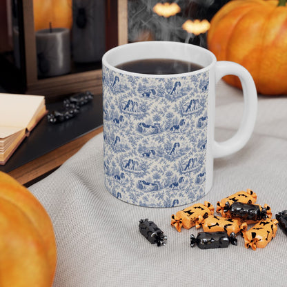 Cavalier King Charles Spaniel French Blue Toile Mug