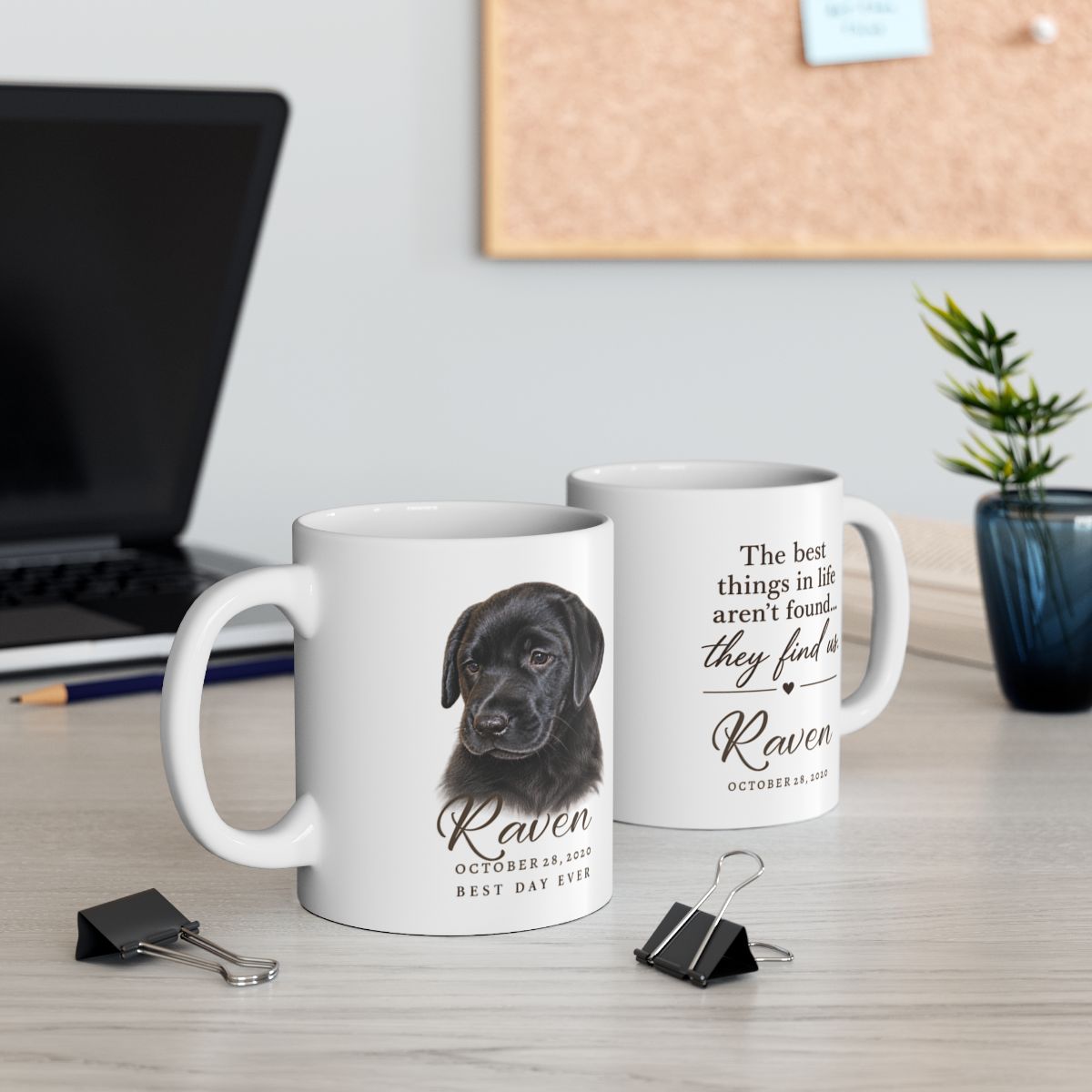 Personalized Gotcha Day Mug, Custom Dog Portrait, Adoption Anniversary Gift, Dog Mom Keepsake