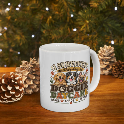 Dog Daycare Worker Gift Mug, Funny Doggie Daycare Coffee Cup, Kennel Staff Gift